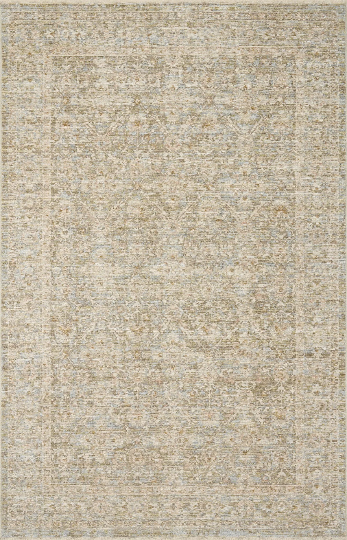 Loloi Elora ELR-05 Traditional Power Loomed Sky, Terracotta Rug - main flat