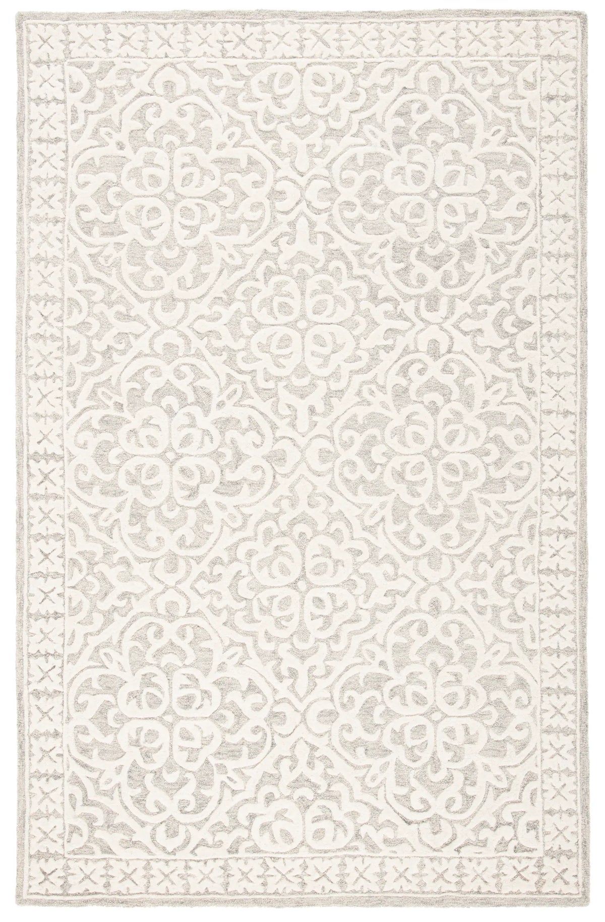 Safavieh Metro 4'-0" x 6'-0" Rug in Grey / Ivory