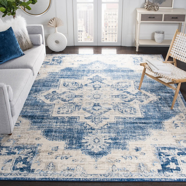 Safavieh Brentwood 10'-0" x 13'-0" Rug in Ivory / Navy