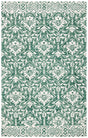 Safavieh Dip Dye 4'-0" x 6'-0" Rug in Dark Green / Ivory
