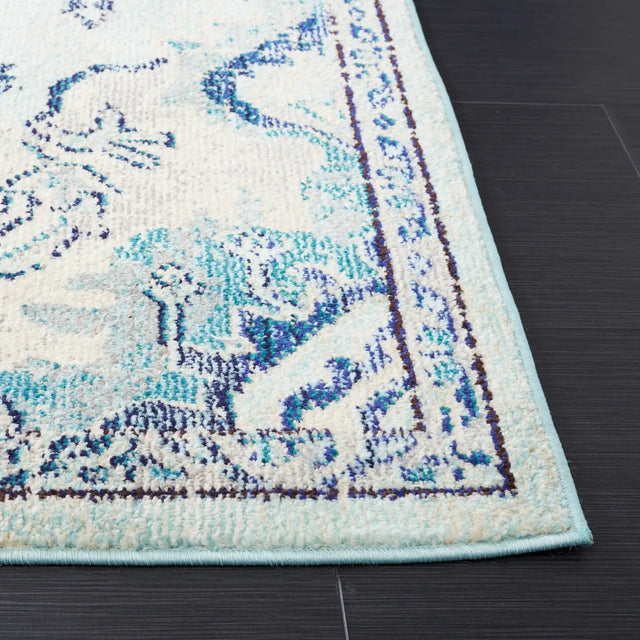 Safavieh Madison 4'-0" x 6'-0" Rug in Teal / Beige