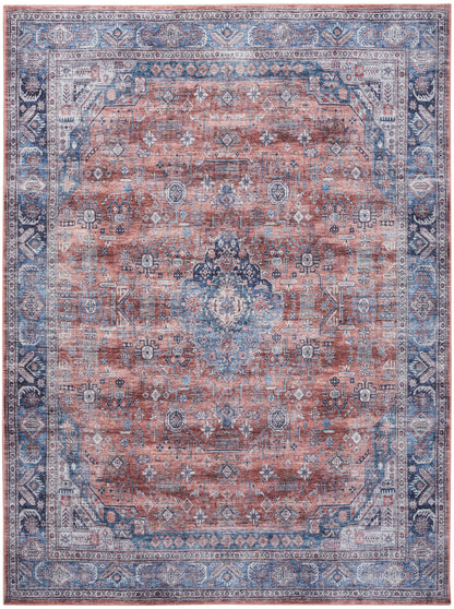 Nourison Grand Washables Grw01 Blue Multicolor Area Rug