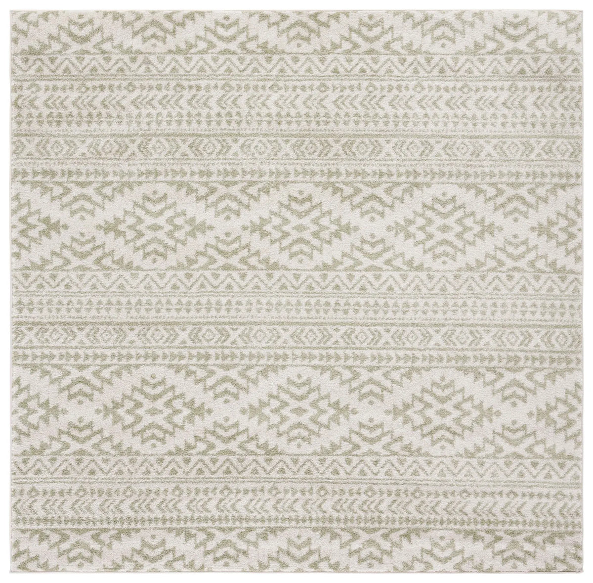 Safavieh Tulum 6'-7" x 6'-7" Rug in Ivory / Sage