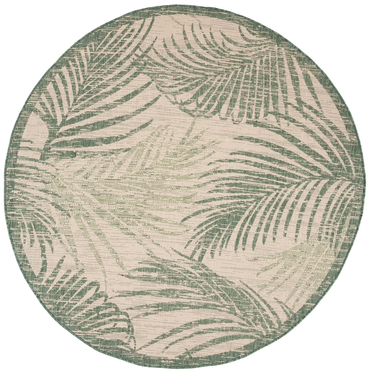 Safavieh Courtyard 5'-3" x 5'-3" Rug in Beige / Green