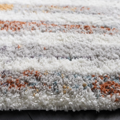 Safavieh Berber Shag 7'-0" x 7'-0" Rug in Blue Rust / Ivory