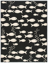 Safavieh Courtyard 10'-0" x 14'-0" Rug in Black / Beige