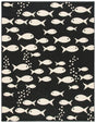 Safavieh Courtyard 10'-0" x 14'-0" Rug in Black / Beige