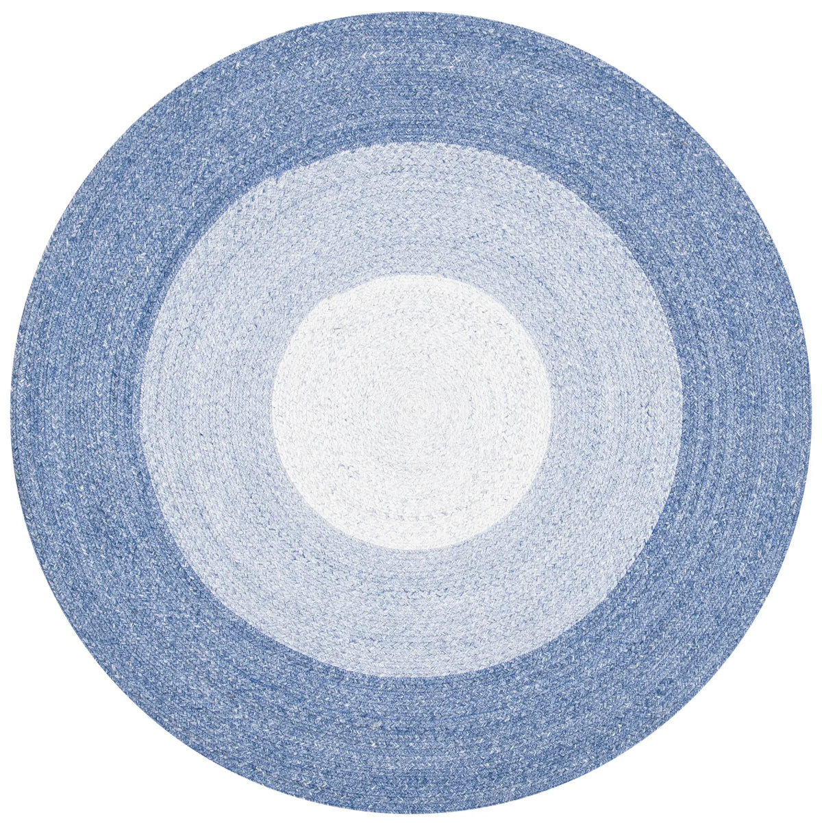 Safavieh Braided 5'-0" x 5'-0" Rug in Blue / Ivory