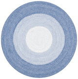 Safavieh Braided 5'-0" x 5'-0" Rug in Blue / Ivory