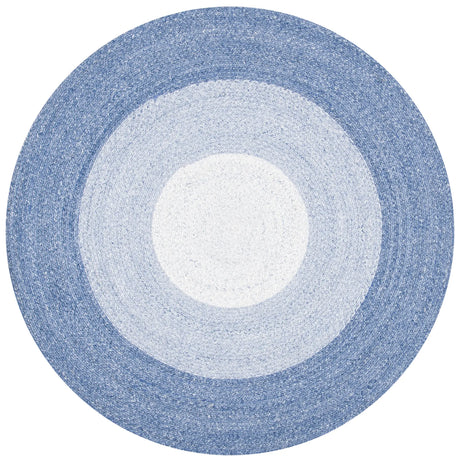 Safavieh Braided 5'-0" x 5'-0" Rug in Blue / Ivory