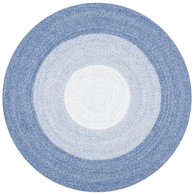 Safavieh Braided 5'-0" x 5'-0" Rug in Blue / Ivory