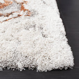 Safavieh Horizon Shag 800 4'-0" x 6'-0" Rug in Grey / Rust