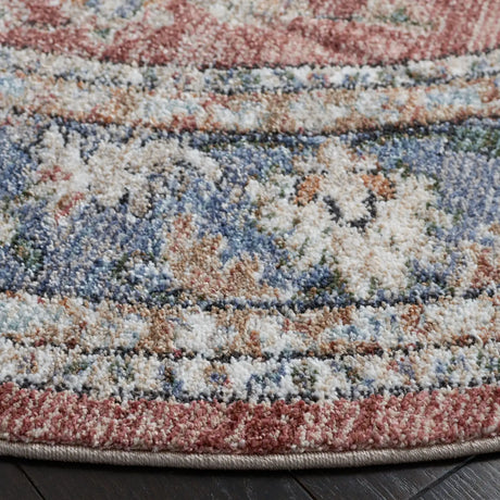 Safavieh Jasmine 5'-3" x 5'-3" Rug in Rust / Blue