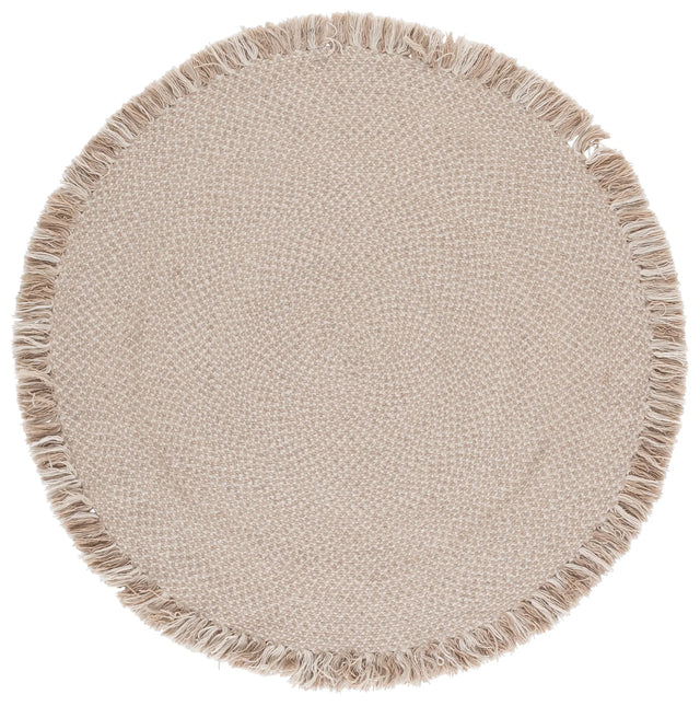 Safavieh Braided 5'-0" x 5'-0" Rug in Beige / Ivory