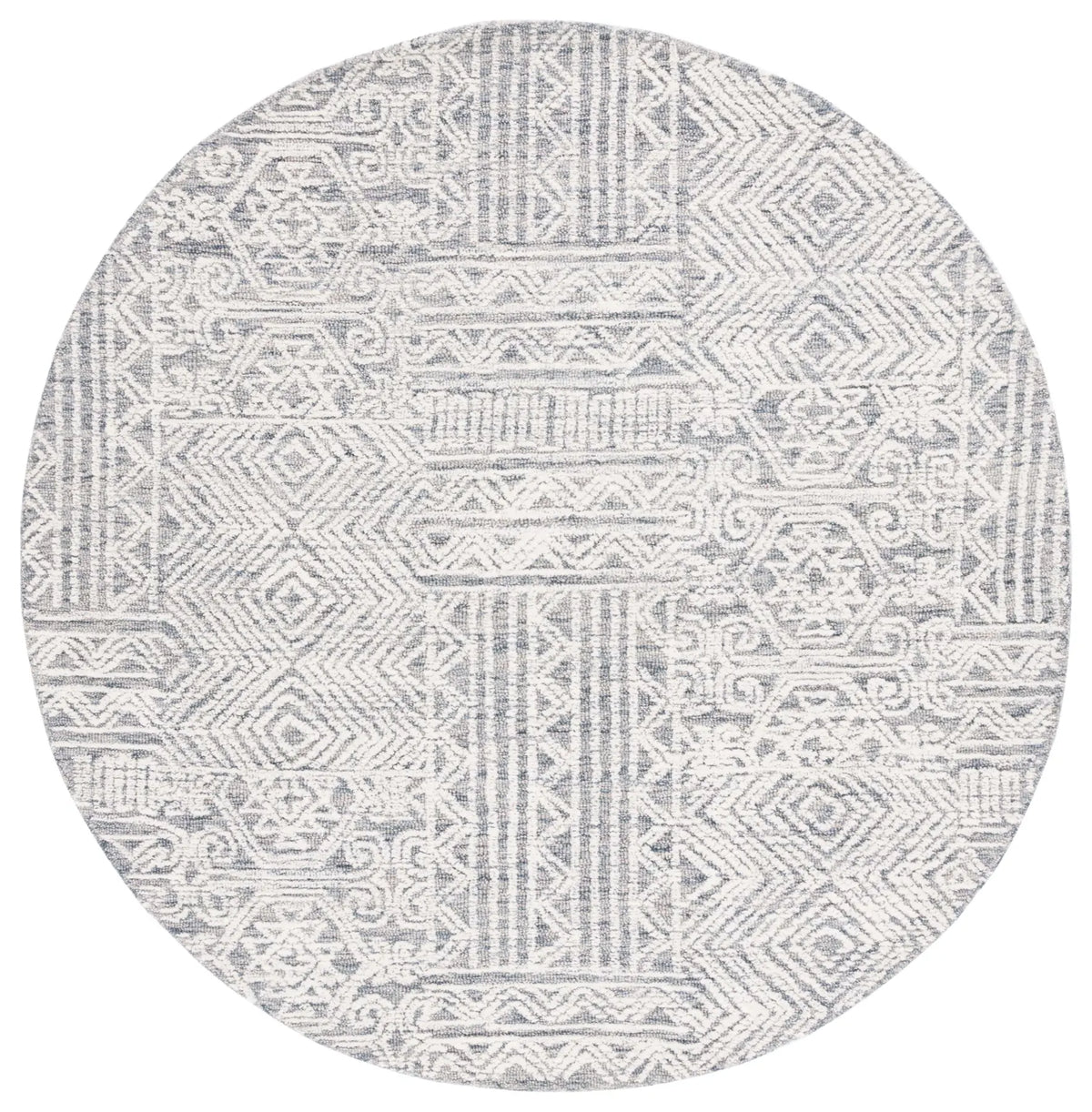 Safavieh Abstract 6'-0" x 6'-0" Rug in Grey / Ivory