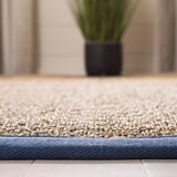 Safavieh Natural Fiber 4'-0" x 6'-0" Rug in Natural / Light Navy