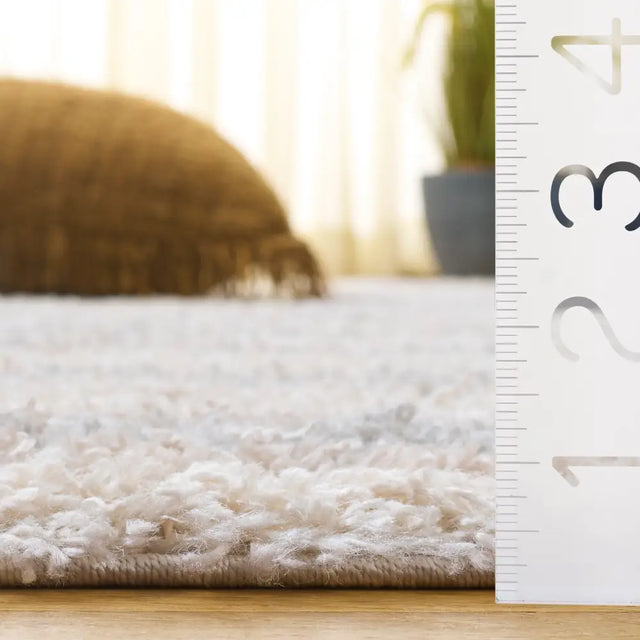 Safavieh Gemma Shag 5'-3" x 7'-6" Rug in Ivory / Beige Grey