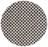 Safavieh Studio Leather 6'-0" x 6'-0" Rug in Black / Ivory