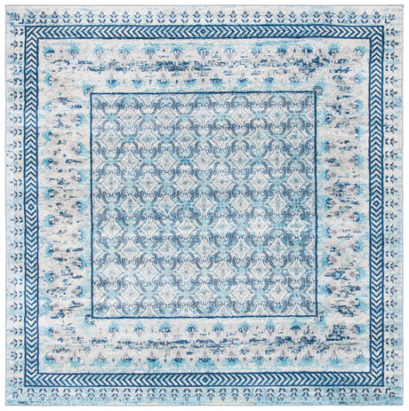 Safavieh Brentwood 6'-7" x 6'-7" Rug in Ivory / Aqua