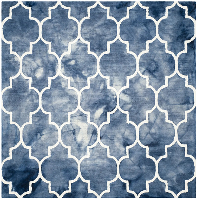 Safavieh Dip Dye 7'-0" x 7'-0" Rug in Navy / Ivory