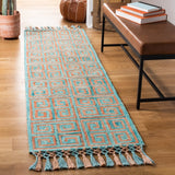 Safavieh Sahara 2'-3" x 8'-0" Rug in Rust / Aqua