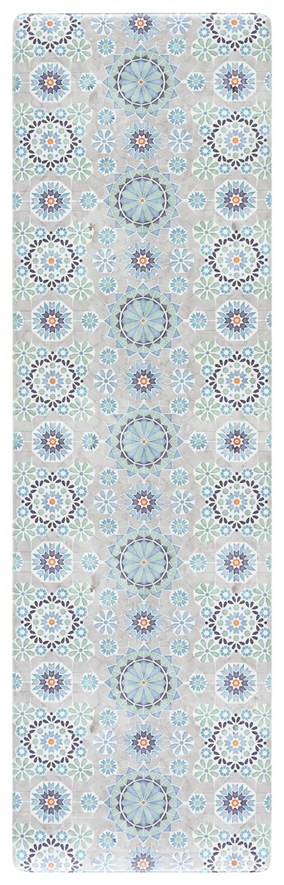 Safavieh Kitchen Mat 500 1'-6" x 5'-0" Rug in Ivory / Blue