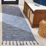 Safavieh Dhurries 2'-3" x 8'-0" Rug in Navy / Beige