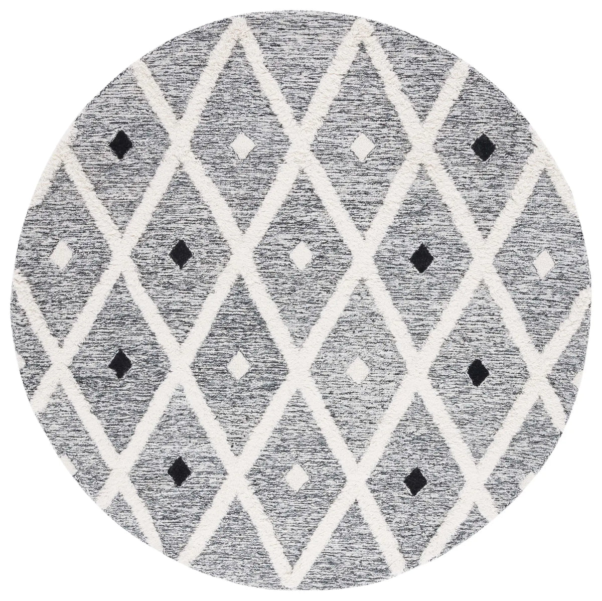 Safavieh Casablanca 6'-0" x 6'-0" Rug in Black / Ivory