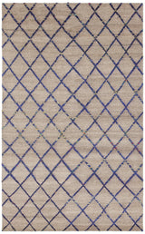 Chandra Aarushi AAR-44000 Tan and Blue rug, flat view