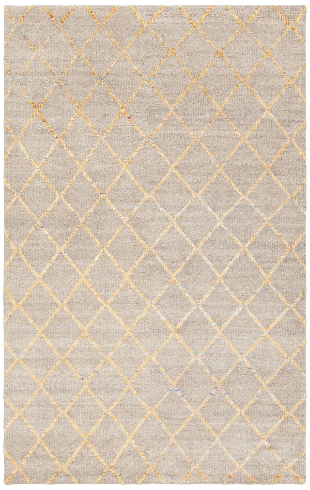 Chandra Aarushi AAR-44001 Tan and Gold rug, flat view