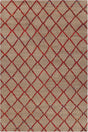 Chandra Aarushi AAR-44002 Tan and Red rug, flat view