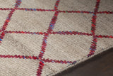 Chandra Aarushi AAR-44002 Tan and Red rug, side detail view