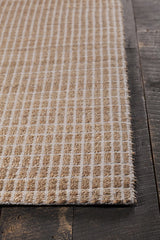 Chandra Abacus ABA-37502 White and Natural rug, corner detail