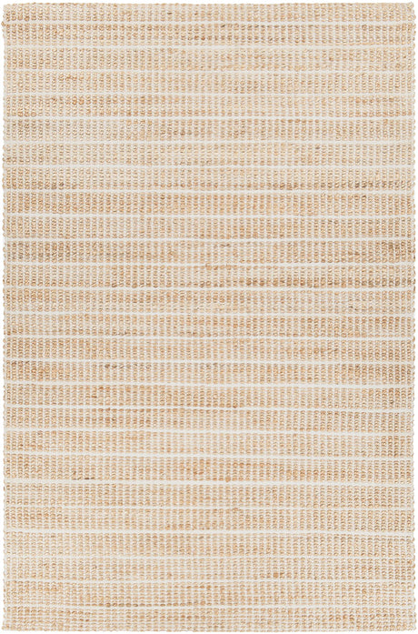 Chandra Abacus ABA-37502 White and Natural rug, flat view