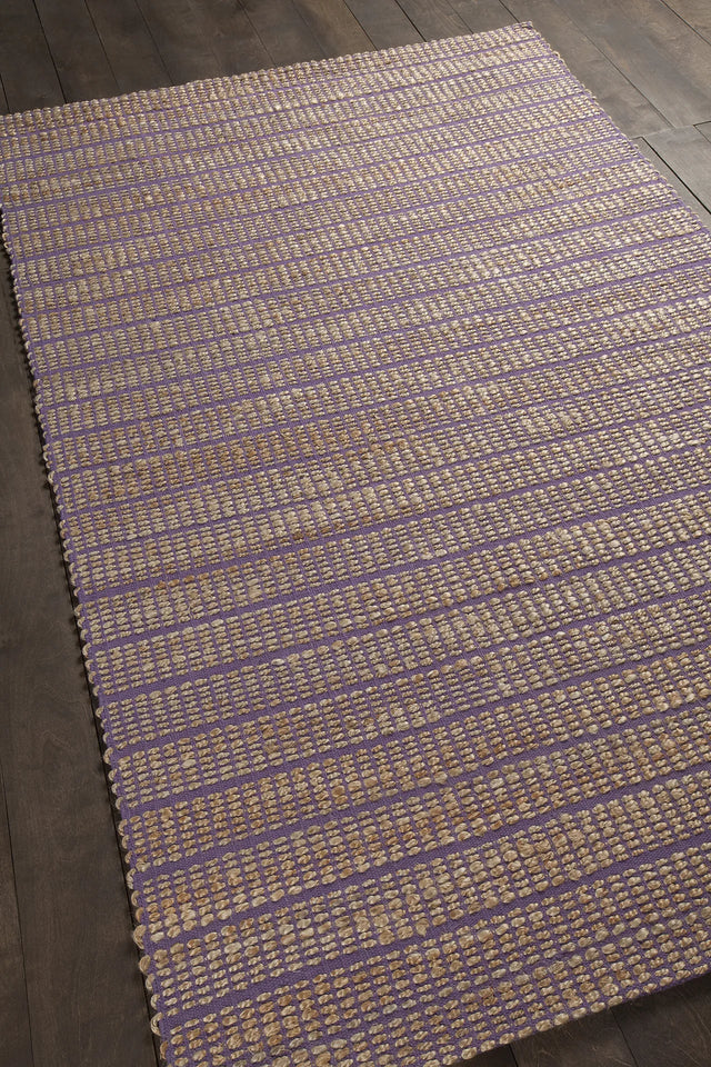 Chandra Abacus ABA-37503 Purple and Natural rug, angled side view