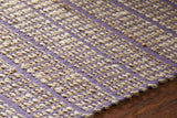 Chandra Abacus ABA-37503 Purple and Natural rug, side detail view