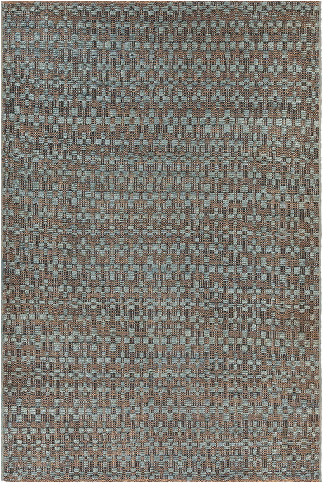 Chandra Abree ABR-52002 Turquoise and Black rug, flat view