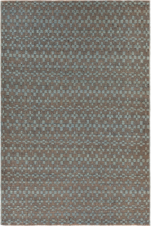 Chandra Abree ABR-52002 Turquoise and Black rug, flat view