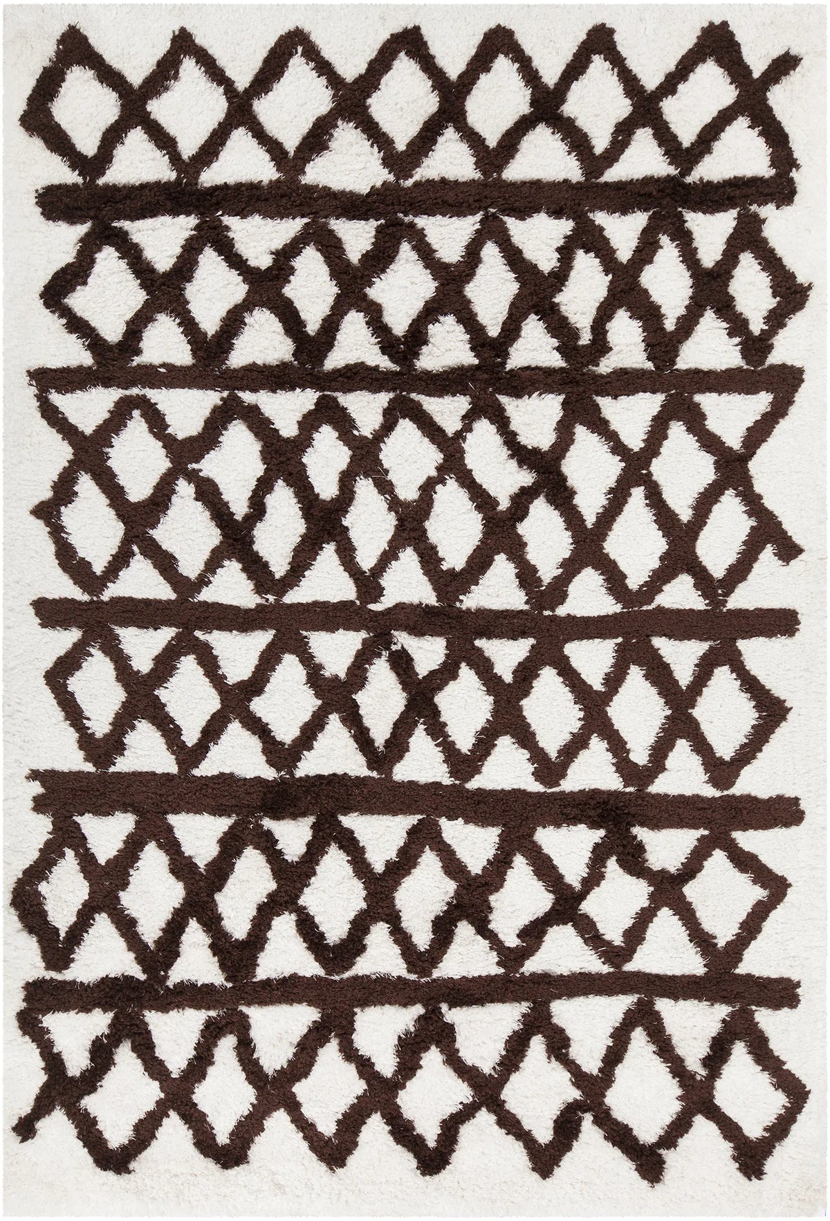 Chandra Aerona AER-40002 White and Brown rug, flat view