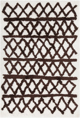 Chandra Aerona AER-40002 White and Brown rug, flat view