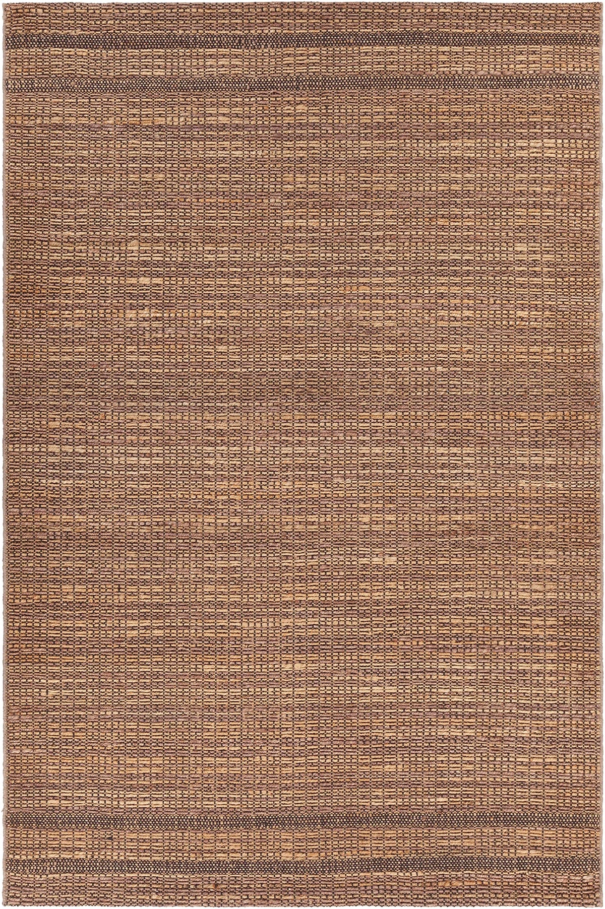 Chandra Agnes AGN-52100 Brown and Natural and Black rug, flat view