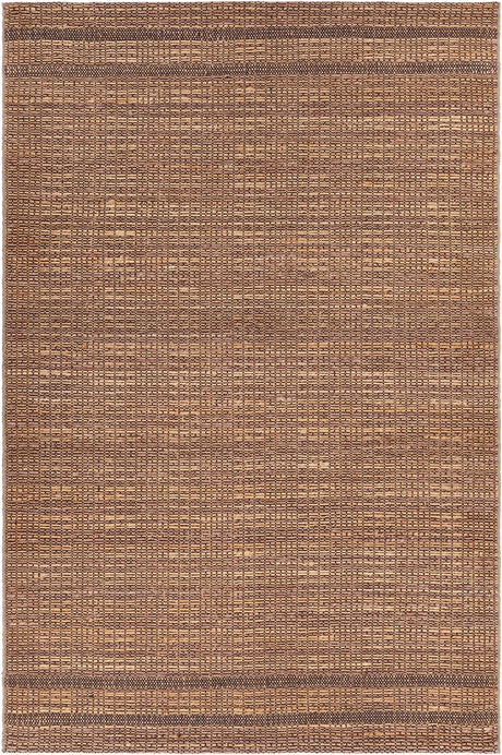 Chandra Agnes AGN-52100 Brown and Natural and Black rug, flat view