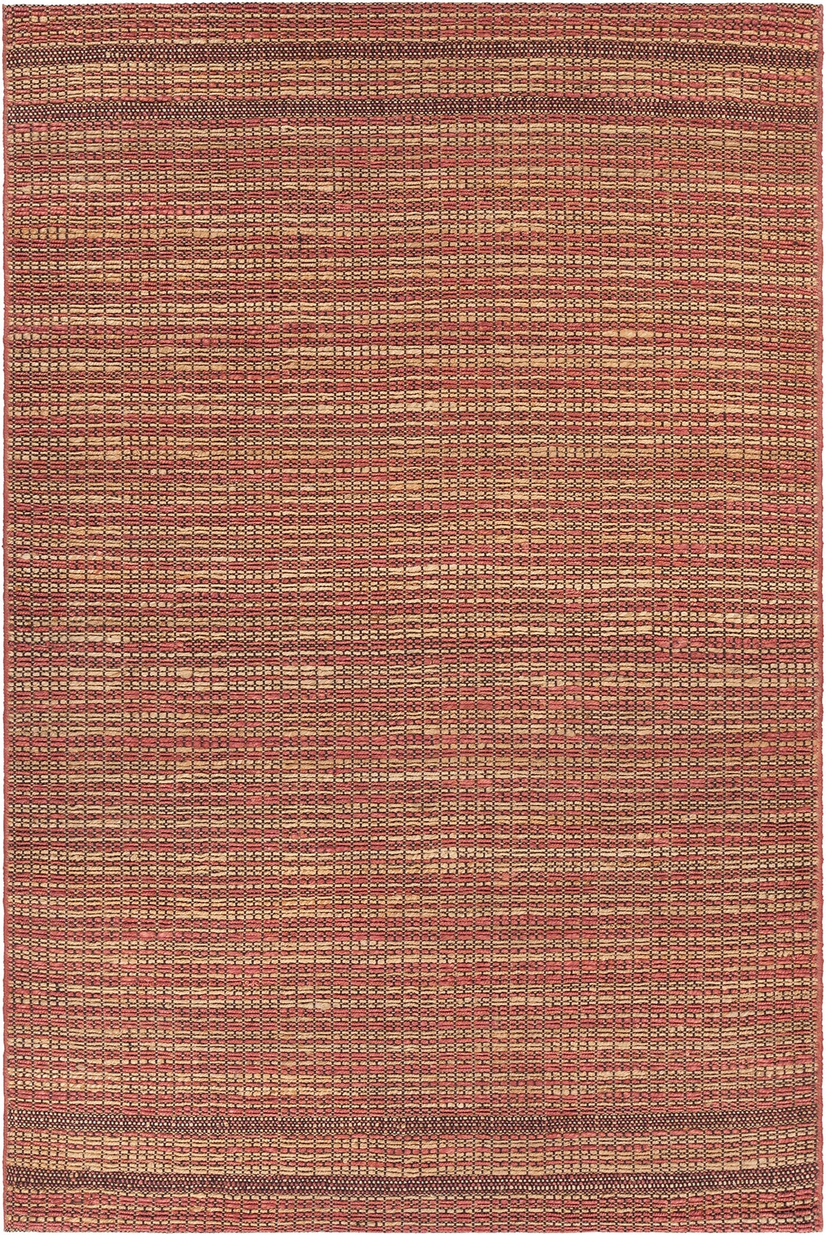Chandra Agnes AGN-52102 Red and Natural and Black rug, flat view