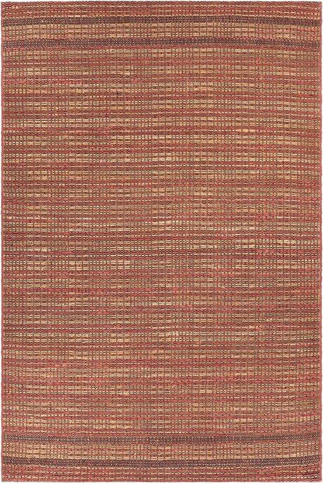 Chandra Agnes AGN-52102 Red and Natural and Black rug, flat view