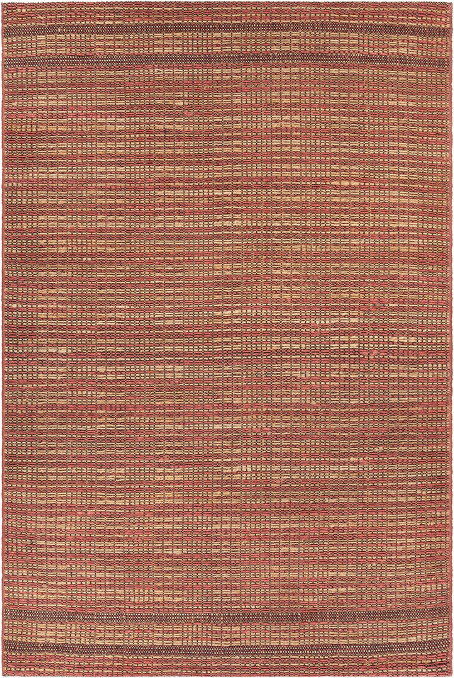 Chandra Agnes AGN-52102 Red and Natural and Black rug, flat view