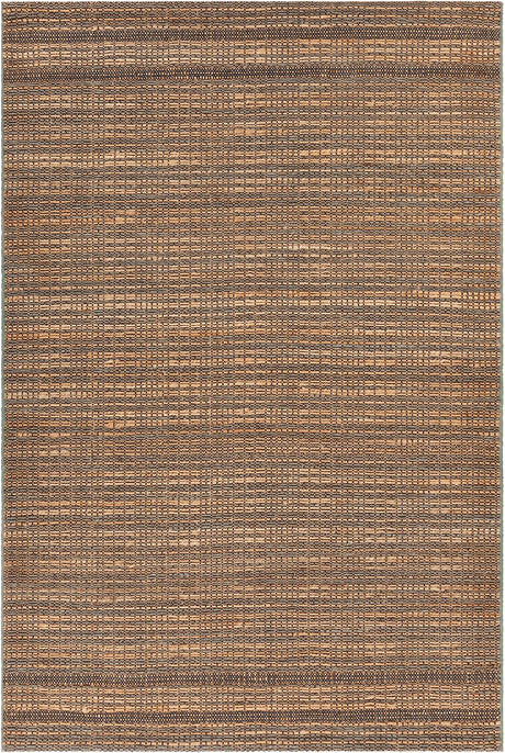 Chandra Agnes AGN-52103 Blue and Natural and Black rug, flat view