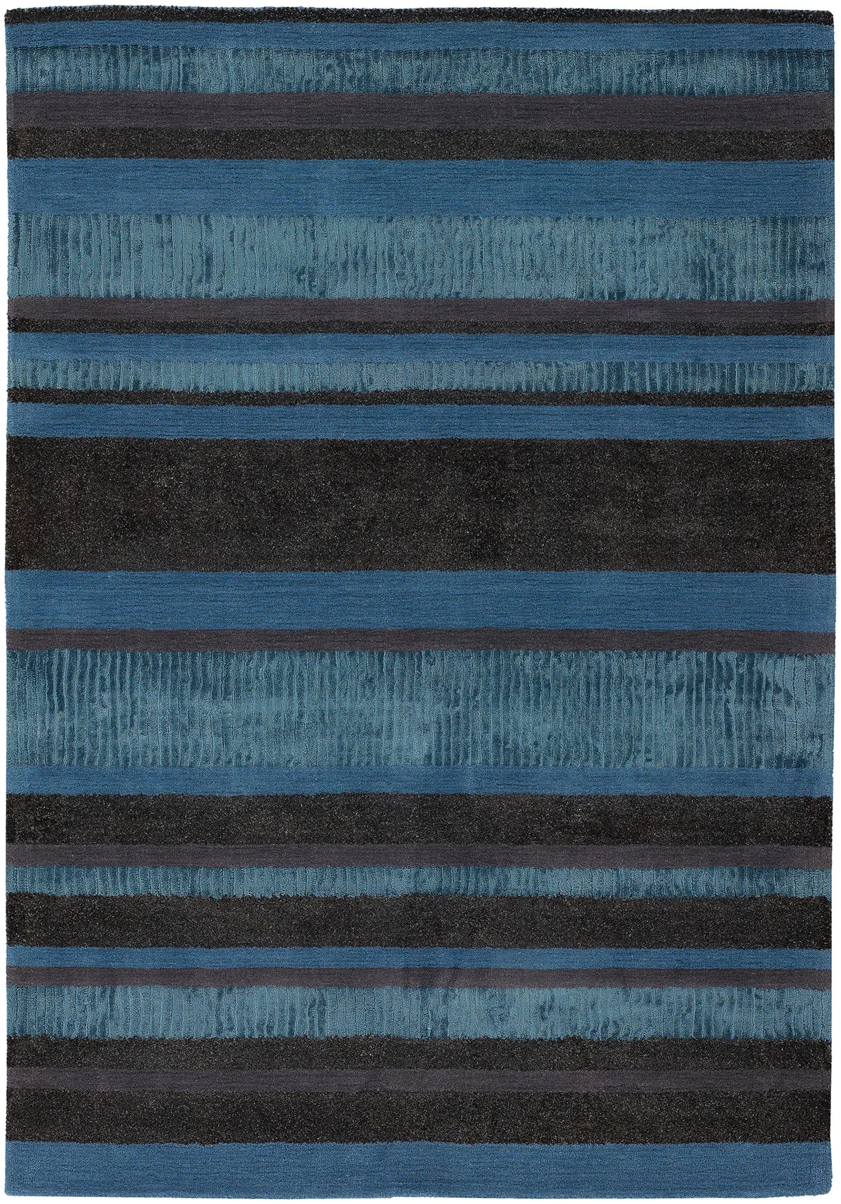 Chandra Amigo AMI-30502 Blue and Grey and Charcoal rug, flat view