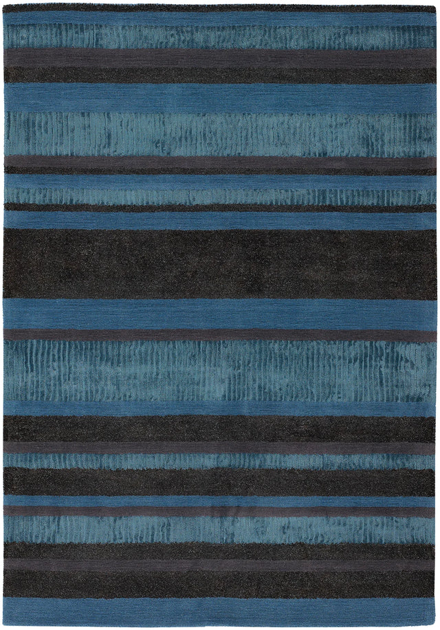 Chandra Amigo AMI-30502 Blue and Grey and Charcoal rug, flat view