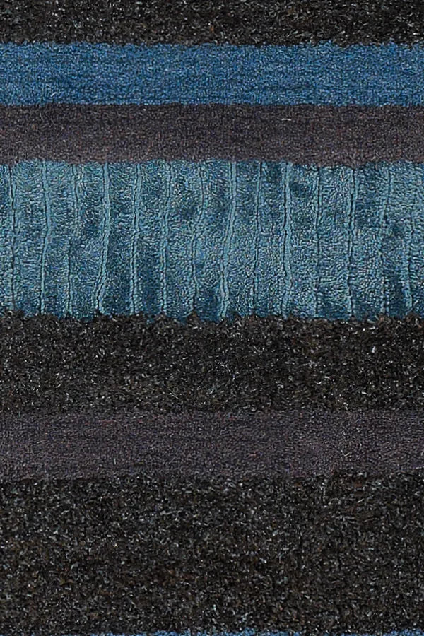 Chandra Amigo AMI-30502 Blue and Grey and Charcoal rug, texture close-up