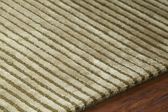 Chandra Angelo ANG-26202 Green rug, side detail view